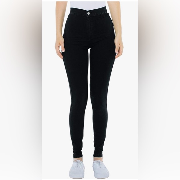 American Apparel High-Rise Skinny Jeans - Black - Picture 10 of 11